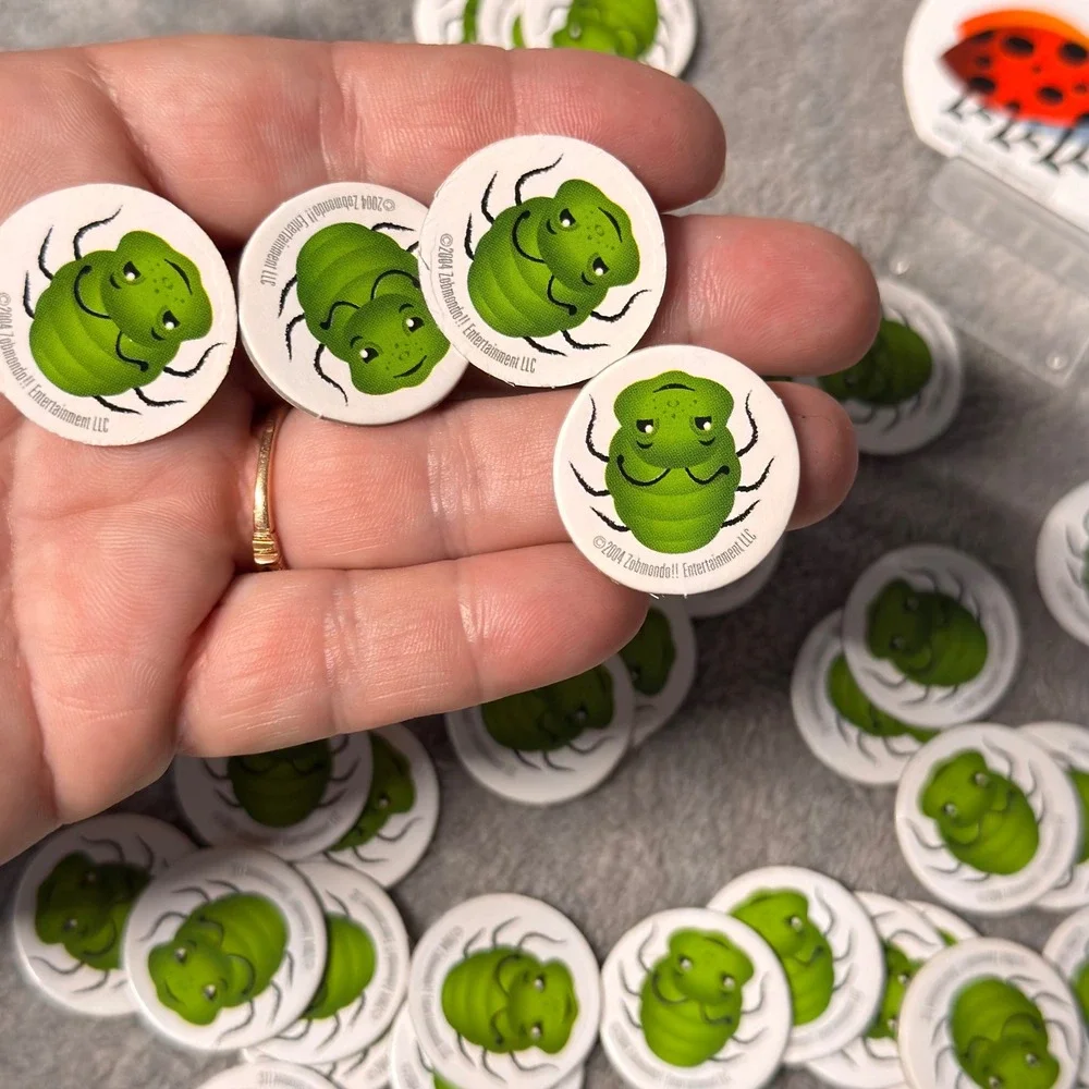 The Ladybug Game by Zobmondo 2004 Replacement‎ Pcs 4 Movers w/Stands & 61 Tokens